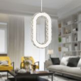 Apliqa Avignon 20 Watt Tekli Krom Ledli 3 Renkli Sarkıt Kristalli Taşlı Modern Tasarım Led Kristal Salon Avize