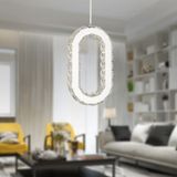 Apliqa Avignon 40 Watt Tekli Krom Ledli 3 Renkli Sarkıt Kristalli Taşlı Modern Tasarım LED Kristal Salon Avize