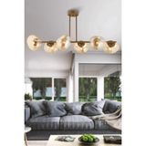 Apliqa *bal Camlı*tristan 6'lı Sıralı Eskitme Modern Yemek Masası Üstü, Salon Avize - 00-Beyaz
