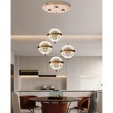 Apliqa Barkın 4'lü 24 Watt Yuvarlak Gold Ledli Modern Salon Avize