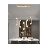 Apliqa Beckett 5'Li Sıralı Kristal Top Başlıklı Gold Sarkıt Led Avize