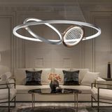 Apliqa Bennan 60'Lık 60 Watt Krom Gold Modern Oturma Odası, Mutfak, Salon Led Avize
