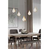 Apliqa Biana 5'li Sıralı Gold Damla Başlıklı Modern Salon Led Avize