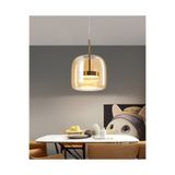 Apliqa Brook 12 watt 3000 Keskitme Bal Camlı Tekli Led Sarkıt Avize