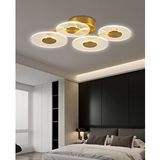 Apliqa Callista 4'lü Gold 12 Watt Plafonyer 3 Renkli Led Avize Altın