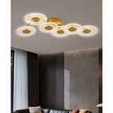 Apliqa Callista 6'lı Gold 3 Renkli Modern Plafonyer LED Avize - Altın