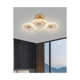 Apliqa Darra 3'Lü Gold 9 Watt Plafonyer 3 Renkli Led Salon Avize