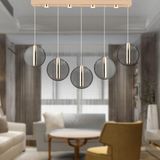 Apliqa Dustin 5'li Sıralı 3 Renk 75 Watt Gold Kristal Ledli Sarkıt Avize