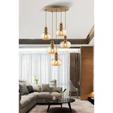 Apliqa Elodie 5'li Yuvarlak Bohem Modern Sarkıt Salon Avize