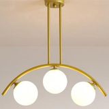 Apliqa Fralde 3 Lü Gold Retro Salon Avize Mutfak Cafe Restoran İçin Uygun Modern Tasarım