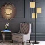 Apliqa Global 3lü Dekoratif Modern Tasarım Retro Ayaklı Salon Lambader Siyah