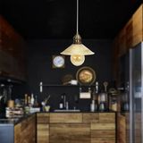Apliqa Gönen Tekli Beyaz Patinalı Modern Retro Sarkıt Mutfak Salon Avize