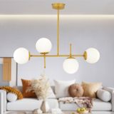 Apliqa Günay 4'lü Gold Modern Mutfak Yemek Masası Üstü Yatak Odası Salon Avize