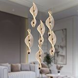 Apliqa Gupse 6 Lı Yuvarlak 95 Watt Ledli Modern Tasarım Oturma Odası Salon Avize Altın