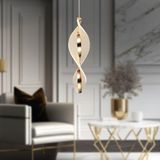 Apliqa Gupse Tekli 11 Watt Ledli Modern Tasarım Oturma Odası Salon Avize - Gold