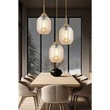 Apliqa Hierro 3 Lü Yuvarlak Eskitme Modern Salon Avize Çok Renkli