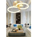 Apliqa Honos 2'li Gold 32 W Ledli Modern Koridor, Yatak Odası Salon Plafonyer Led Avize
