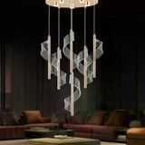 Apliqa Jadon 6'lı Yuvarlak 3 Renkli 53 Watt Gold Kristal Ledli Sarkıt Avize
