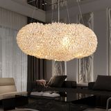 Apliqa Liana 50 Lik Bulut Gold Kaplamalı Modern Tasarım Salon Kristal Sarkıt Avize