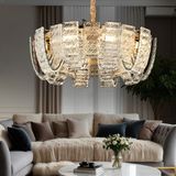 Apliqa Loya 60'lik Gold Kristal Taşlı Oturma Odası, Salon Sarkıt Avize - 1