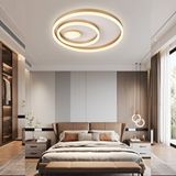 Apliqa Lumix 50'lik 96 Watt Yuvarlak Gold Plafonyer LED Avize - Çok Renkli