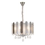 Apliqa Madera 50'Lik Krom Füme Camlı Kristal Taşlı Avize
