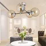Apliqa Maral 4'lü Siyah Krom Bal Camlı Modern Koridor Mutfak Salon Retro Avize