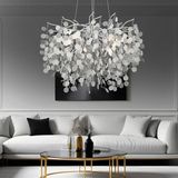 Apliqa Masal 60'lık Yuvarlak Krom Kristal Taşlı Modern, Oturma Odası, Salon Avize - 7 - Gold