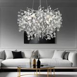 Apliqa Masal 60'Lık Yuvarlak Krom Kristal Taşlı Modern, Oturma Odası, Salon Avize