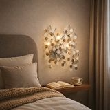 Apliqa Masal Krom Kristal Taşlı Modern, Oturma Odası,duvar Lambası Salon Aplik Altın