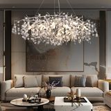 Apliqa Masal Sıralı Krom Yemek Masası Üstü, Kristal Taşlı Modern, Oturma Odası, Salon Avize - 10