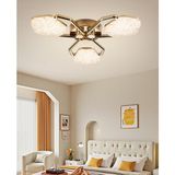 Apliqa Matiz Gold Renkli 3'lü LED Plafonyer Avize Pleksi Malzeme ile Modern Tasarım