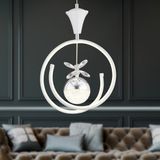 Apliqa Mengü Tekli Beyaz Krom Ledi Modern Oturma Odası, Koridor, Salon LED Avize