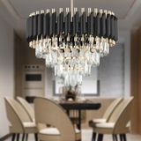 Apliqa Mikula 45'lik Yuvarlak Gold Kristal Taşlı Avize