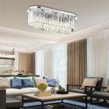 Apliqa Nilüfer Krom Metal Avize Şeffaf Kristal Tasarım İç Mekan Aydınlatma