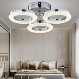 Apliqa Oylum 3'lü Krom 24 Watt Kristalli Koridor Salon Led Plafonyer Avize