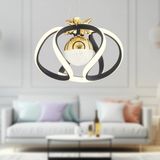 Apliqa Pelin Tekli Siyah Gold Ledi Modern Oturma Odası, Koridor, Salon LED Avize