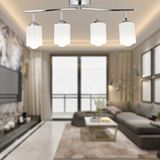 Apliqa Riley 4lü Krom Spot Bardak Camlı Modern Koridor Mutfak Salon Plafonyer Avize Renk : Gümüş