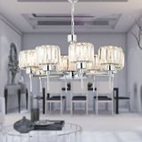 Apliqa Sadem 8'li Krom Kristalli Taşlı Modern Tasarım Salon-yatak Odası Kristal Salon Avize Altın