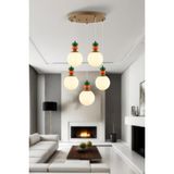 Apliqa Selliu 5'li Yuvarlak Renkli Modern Salon Avize