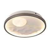 Apliqa Skala 30'luk Ay Figürlü Yuvarlak 48 Watt Plafonyer LED Avize - Çok Renkli
