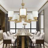 Apliqa Torqu 5'li Metal Eskitme Boyalı Çift Camlı Salon ve Oturma Odası Avize LED Uyumlu