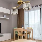 Apliqa Tufty 2li Eskitme Kristalli Modern Yatak Odası Salon Kristal Avize Beyaz
