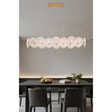 Apliqa Vetro 18'li Sıralı Led Salon Avize Altın