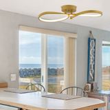 Apliqa Vetto Gold 38 Watt Plafonyer 3 Renkli Ledli Modern Mutfak Banyo Led Salon Sarkıt Avize - Altın - 1