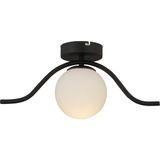 Apliqa Zeyna Siyah Tekli Plafonyer Modern Mutfak Retro Salon Avize - 1