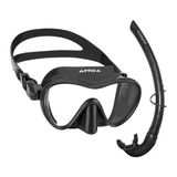 Apnea Royal Black Maske + Şnorkel SET-A211201888 - Standart - Siyah
