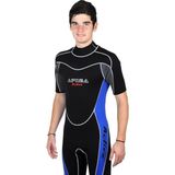 Apnea Sport 3mm Shorty Mavi-Siyah Renkli Dalış Elbisesi 3XL Beden Kolay Giyilebilir
