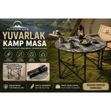 Apnea Voyager Life Yuvarlak Kamp Masa - Alüminyum - Plastik - Oxford Kumaş
