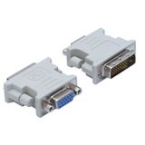 Apoi DVI - VGA Adaptörü DVI-I 24+1 Erkek - VGA 15 Dişi Adaptör Bilgisayar, PC Ana Bilgisayar, Dizüstü Bilgisayar, HDTV, LG HP Dell Monitör ve Projektör için 1080P Full HD Destekler (2 Paket) - Beyaz